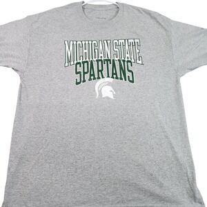 Michigan State Spartans Shirt Mens XL Gray NCAA Football Captivating Graphic Tee